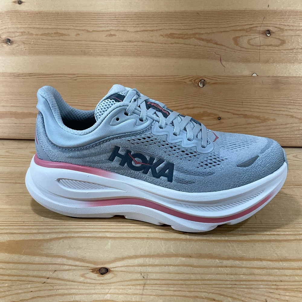 Hoka One Bondi 9 Running Shoes Womens 7.5 D WIDE Grayish Blue Pink 1162014 MBLW - Picture 2 of 9